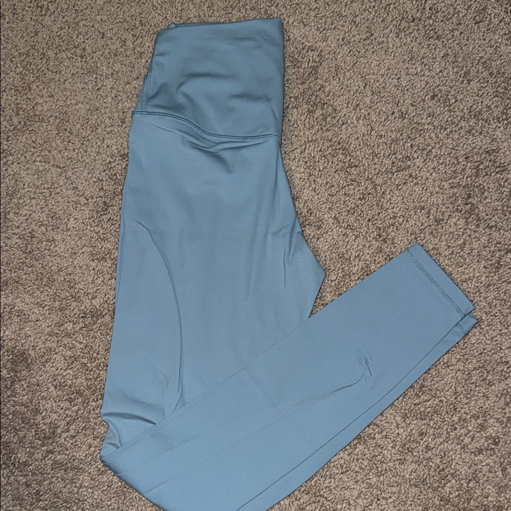 Blue High-Waisted Leggings